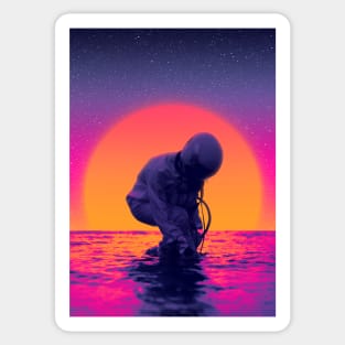 astronaut beach Sticker